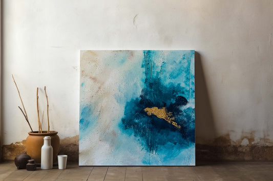 Unikat "Goldene Tiefe" - 60 x 60 cm