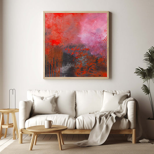Unikat "Spur der Glut" - 60 x 60 cm