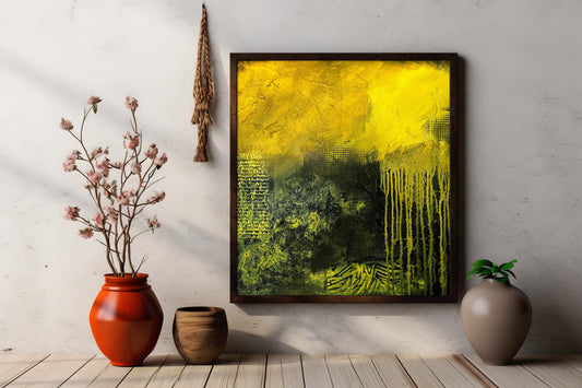 Unikat "Das goldene Geheimnis" - 60 x 60 cm