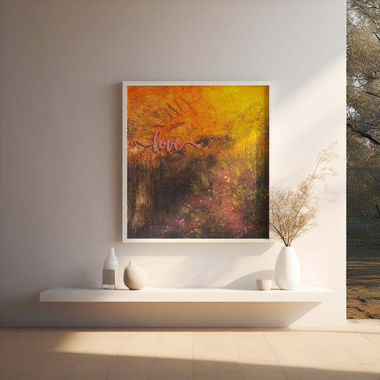 Unikat "Im Licht der Liebe" - 80 x 80 cm