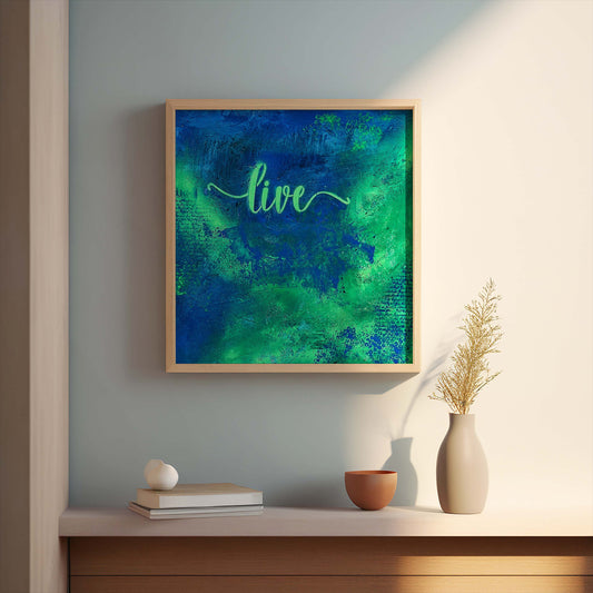 Unikat "Tief durchatmen" - 60 x 60 cm
