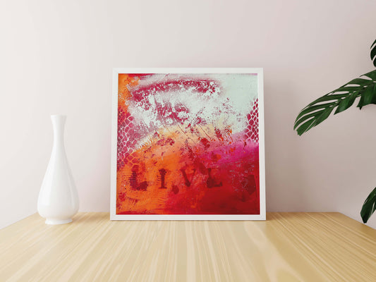 Unikat "Feuer des Lebens" - 40 x 40 cm