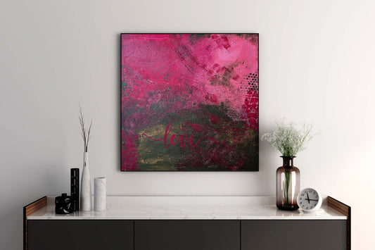 Unikat "Tief verwurzelt in Liebe" - 60 x 60 cm