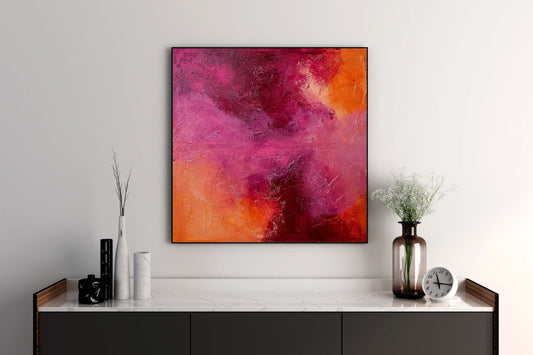 Unikat "Im Puls des Feuers" - 60 x 60 cm