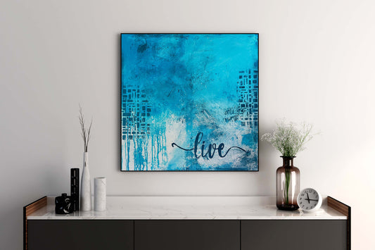 Unikat "Fluss des Lebens" - 60 x 60 cm