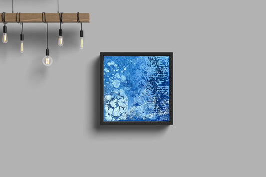 Unikat "Zeichen im Eis" - 20 x 20 cm