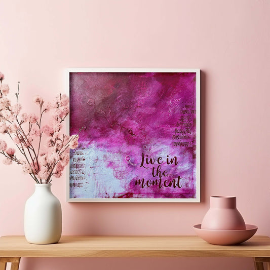 Unikat "Jetzt - ein leuchtender Moment" - 50 x 50 cm