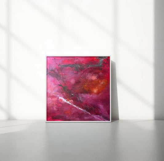Unikat "Aufbruch in Rot" - 50 x 50 cm