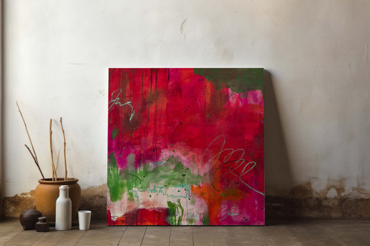 Unikat "Feuer der Lebendigkeit" - 60 x 60 cm